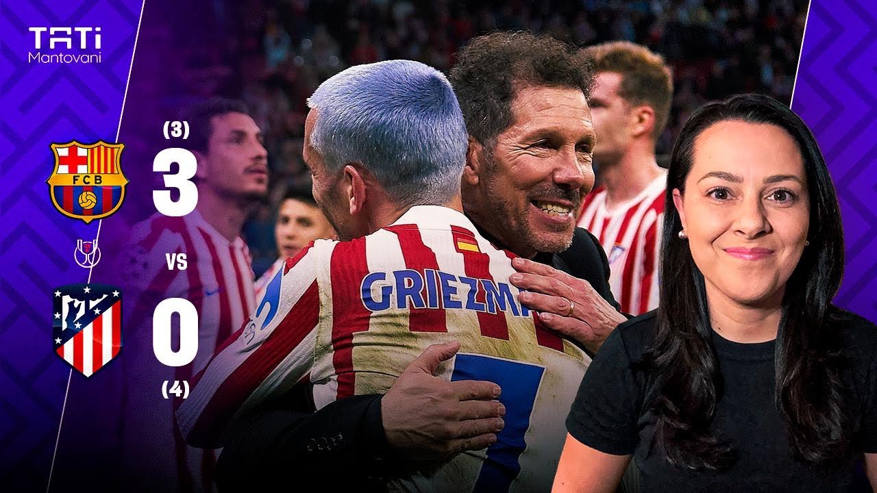 ATLÉTICO DE MADRID SOFRE, MAS ELIMINA O BARCELONA E ESTÁ NA FINAL DA COPA DO REI