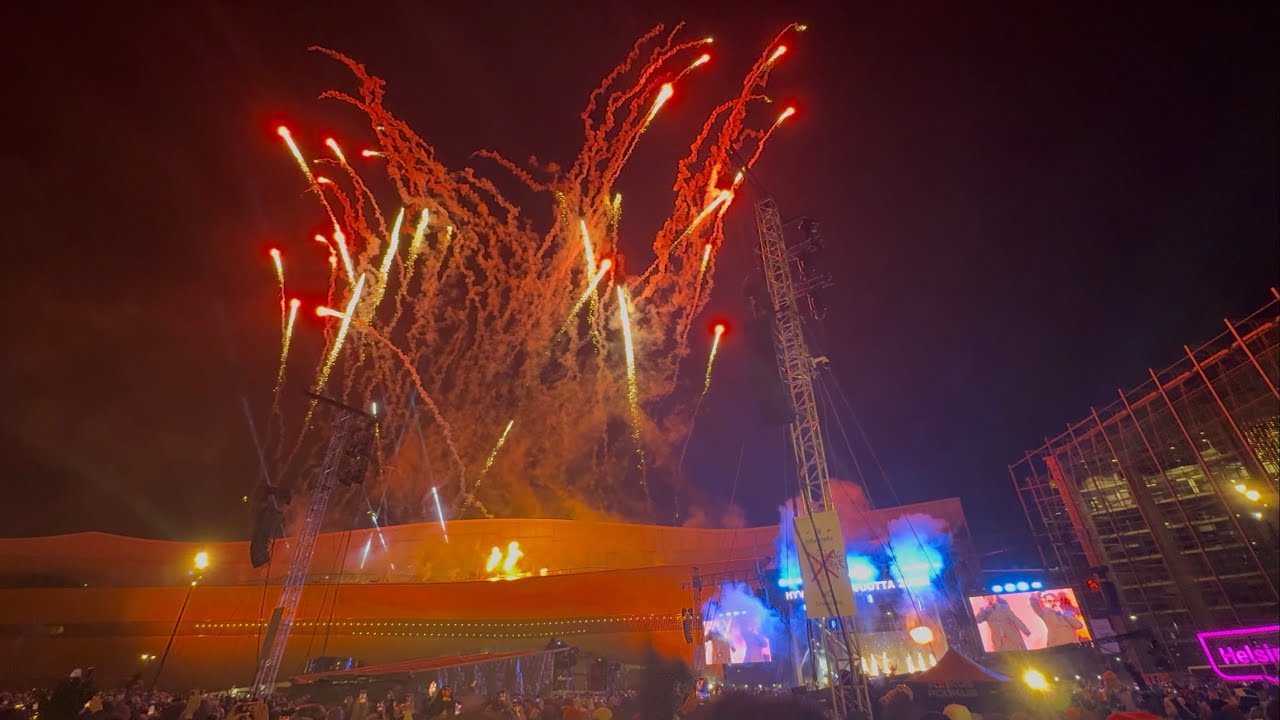 Helsinki, Finland Welcomes 2026 | New Year's Fireworks Celebration Deaf
