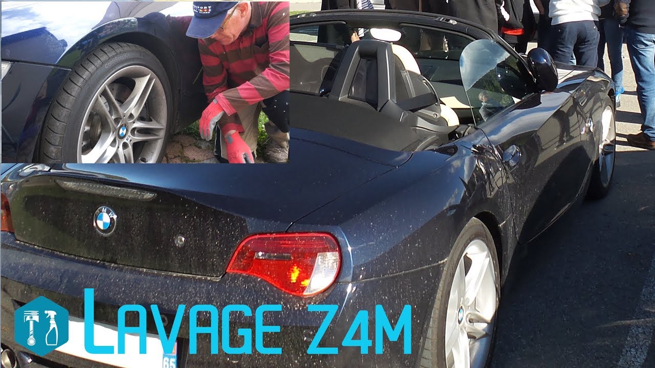 Lavage extérieur voiture sale BMW Z4M