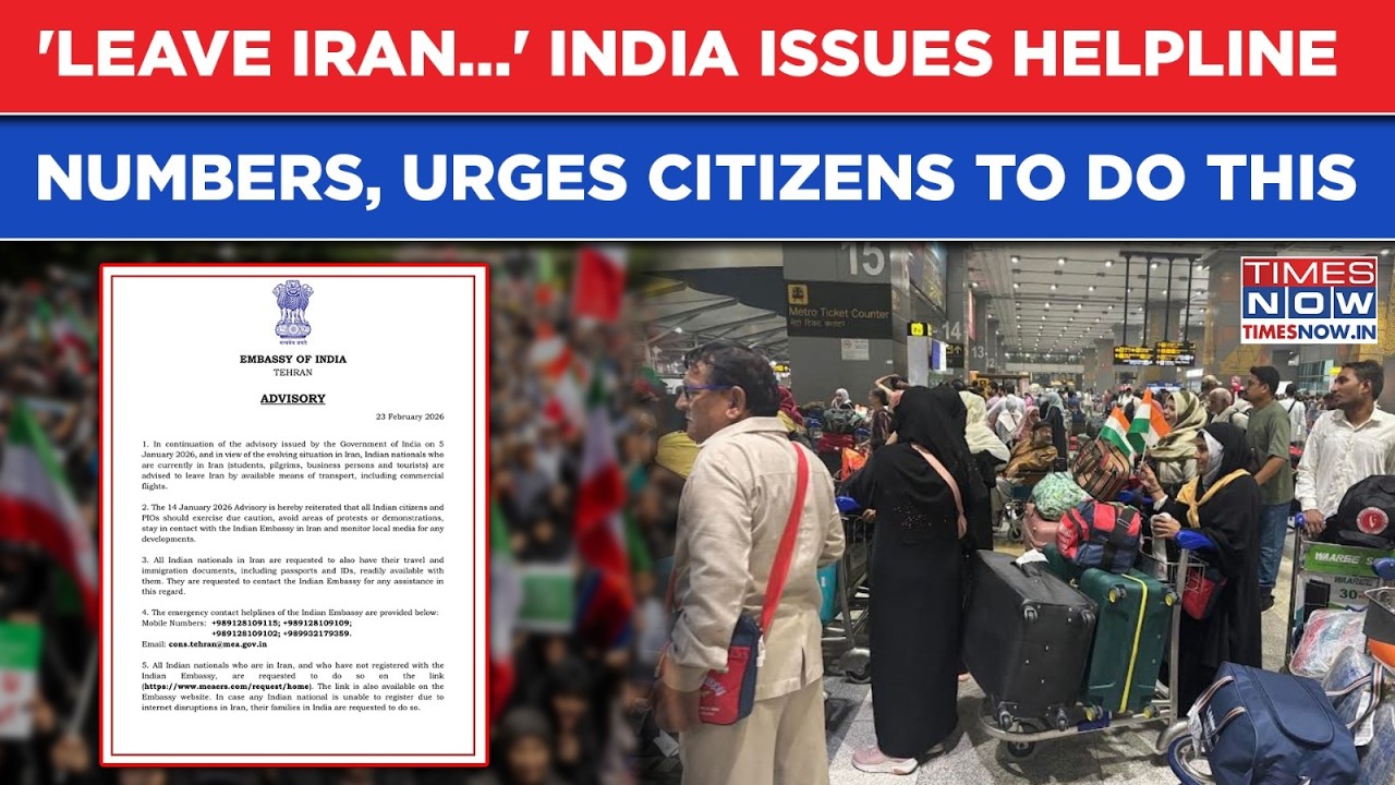'Leave Iran...' India's MEA Issues Helpline Numbers, Urges Citizens To Do This As War Clouds Loom