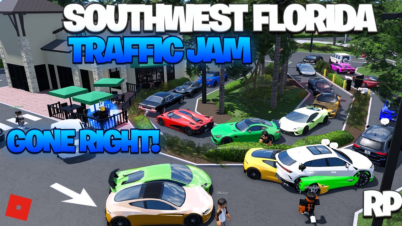 Huge Starbucks Traffic Jam!! {RP} | Roblox Southwest Florida