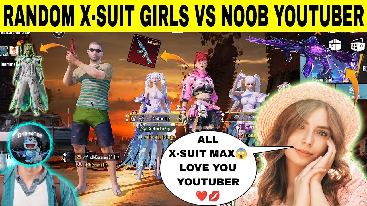 Random 3 Girl's with X-Suit In My Lobby And Trolled 50RP MAX & MYTHIC OUTFITS 90/70 uc can $10 bgmi