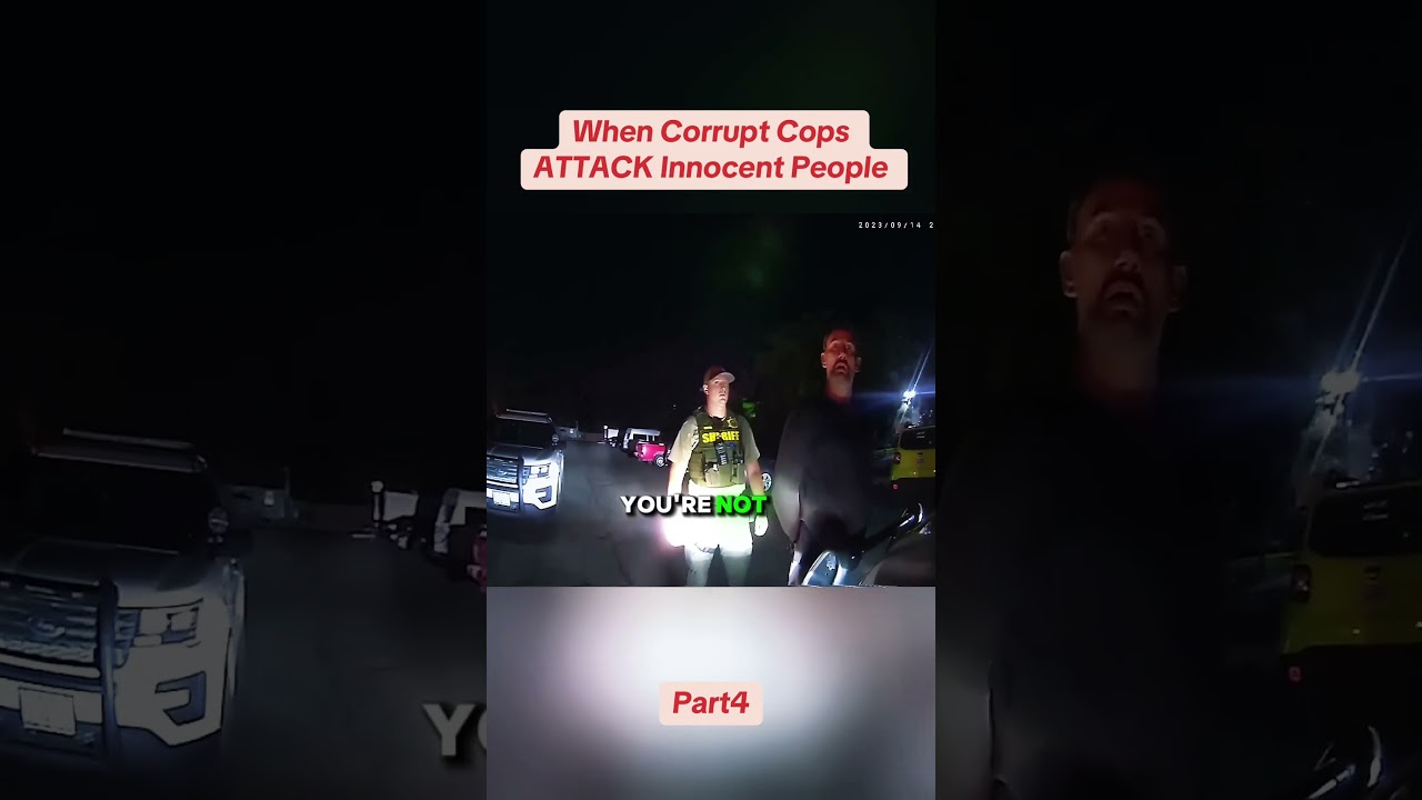 Corrupt cop attack innocent person 