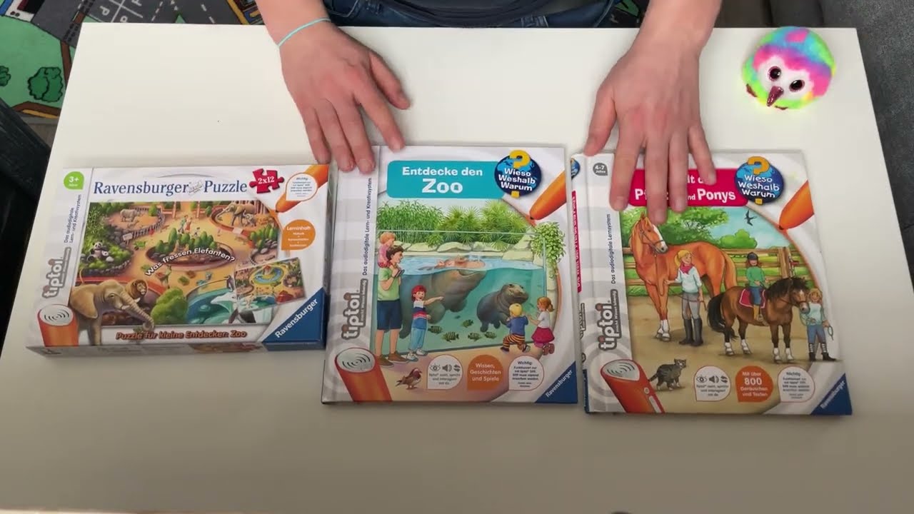 Ich Zeige euch zwei Tiptoi Bücher und ein Puzzel von Tiptoi.
