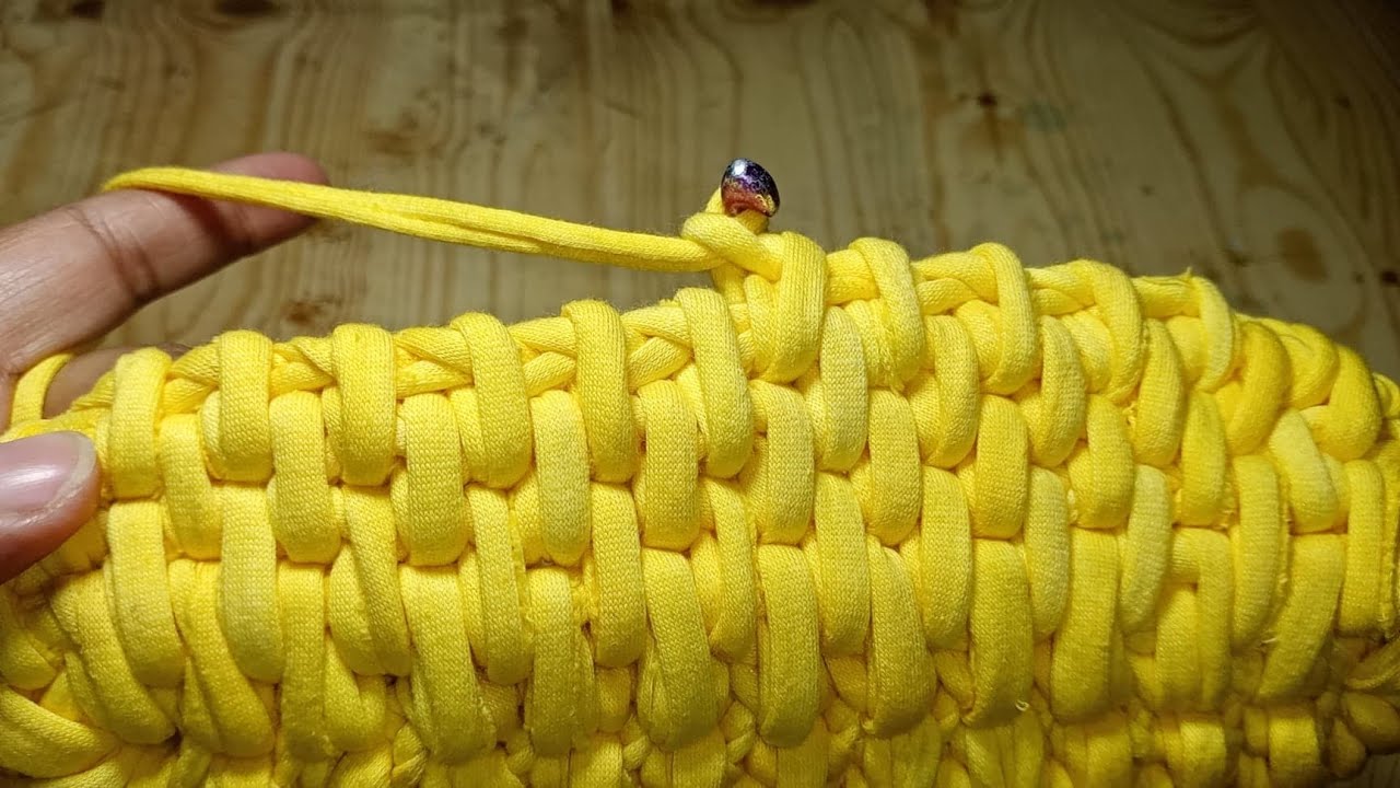 كروشيه غرزة الراتان \ الخوص شنطه كروشيه بالكليم \ شنطه كروشيهخيط الكليم crochet stitches tutorial