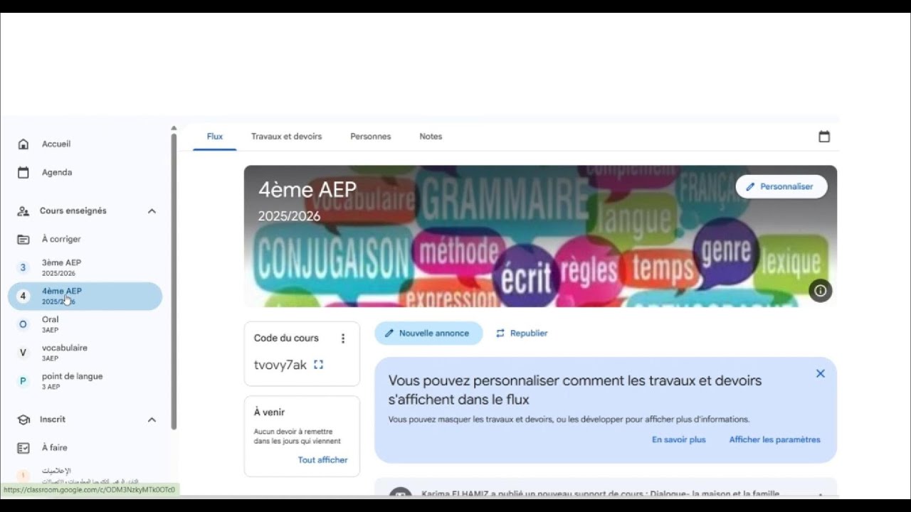 Créer une classe virtuelle avec Google Classroom- Projet E-QISSMY