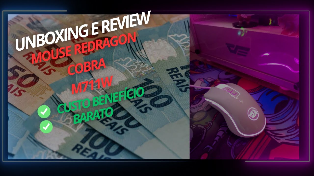 ✅️[2023] UNBOXING E REVIEW MOUSE REDRAGON COBRA M711W
