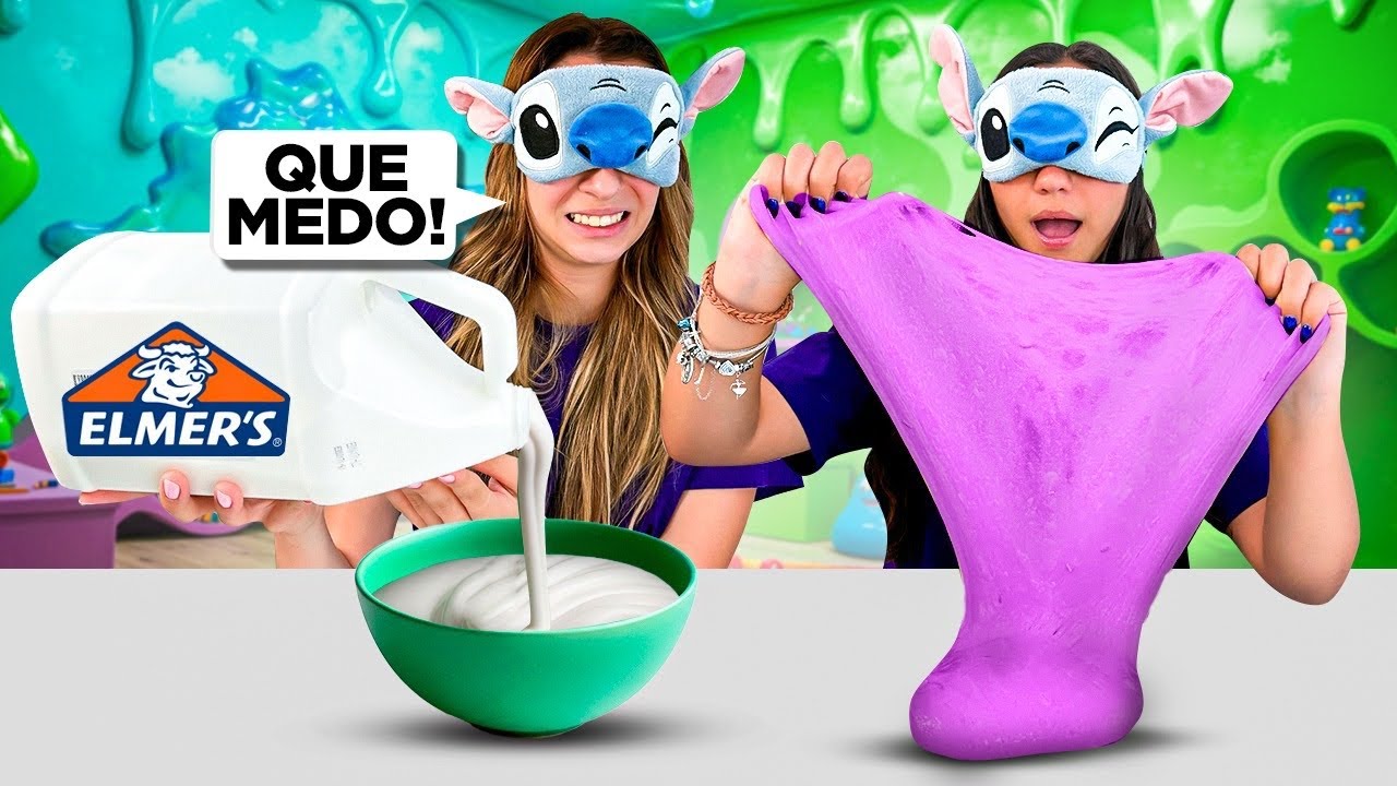 FIZEMOS SLIME DE OLHOS FECHADOS -  SERÁ QUE DEU CERTO?