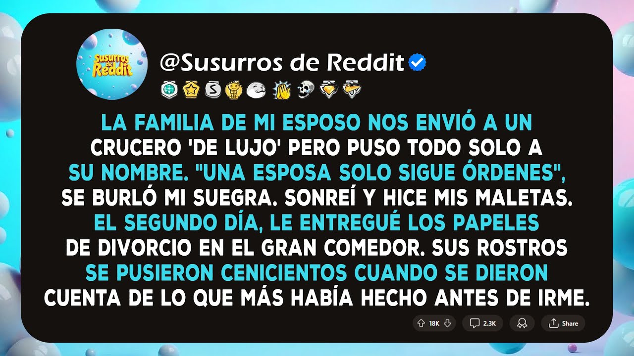 El Crucero de Lujo Estaba Solo a Su Nombre—Así que le Entregué los Papeles de Divorcio en Alta Mar