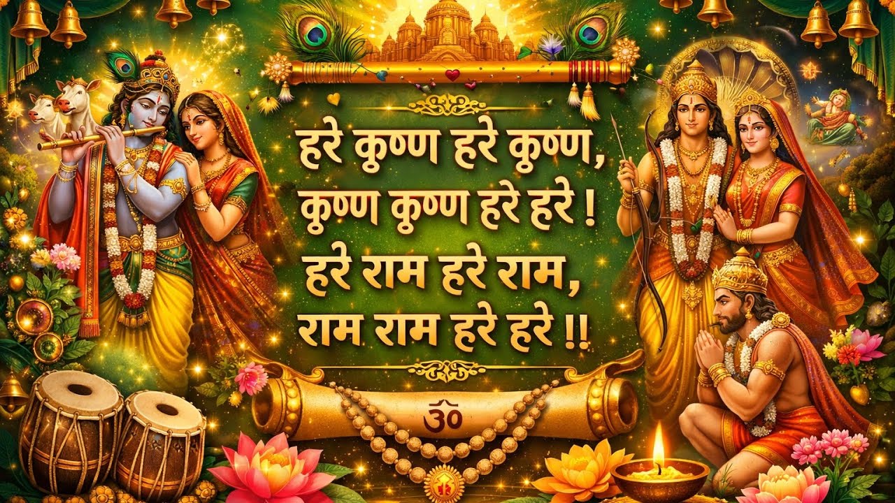 Hare Krishna Mahamantra – Chanting | Remove All Negative Energy | Peace & Blessings