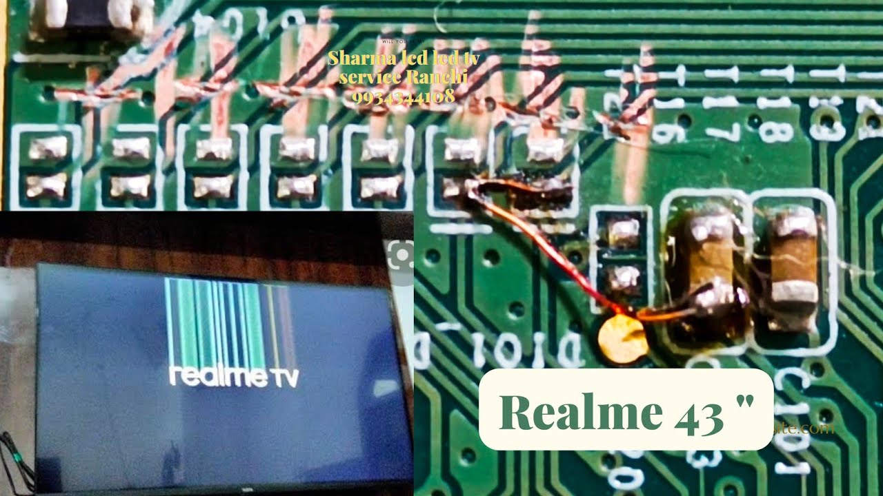 Realme 43 inch LED TV display problem |panel issue| how to solve flickering image half image Ranchi