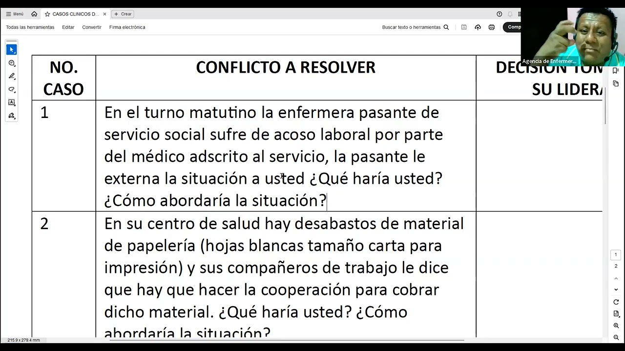 toma de desiciones en el departamento de enfermería