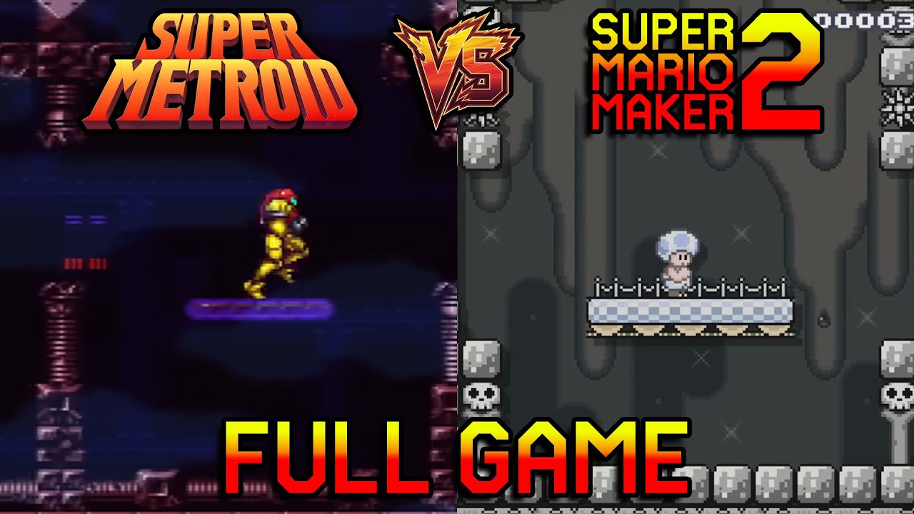 Super Metroid Remade in Mario Maker 2 - Full Game, Good Ending!