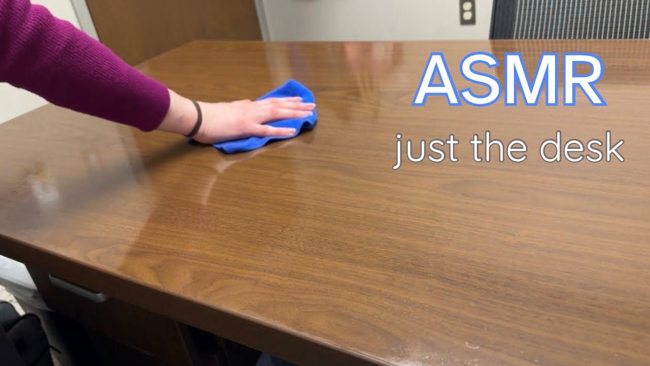 ASMR relaxing, slow wiping/cleaning of my desk surface. (no talking) #asmrcleaning #nomid-rollads