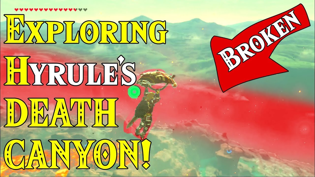 Exploring Hyrule's DEATH CANYON! When 1 GLITCH is Not Enough in Zelda Breath of the Wild amiibo