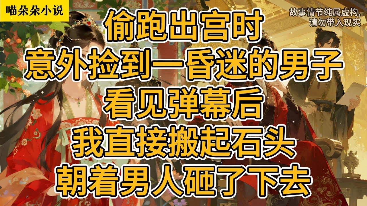 偷跑出宫时意外捡到一昏迷的男子。看见弹幕后，我直接搬起石头，朝着男人砸了下去。#一口氣看完 #小说 #小説 #故事