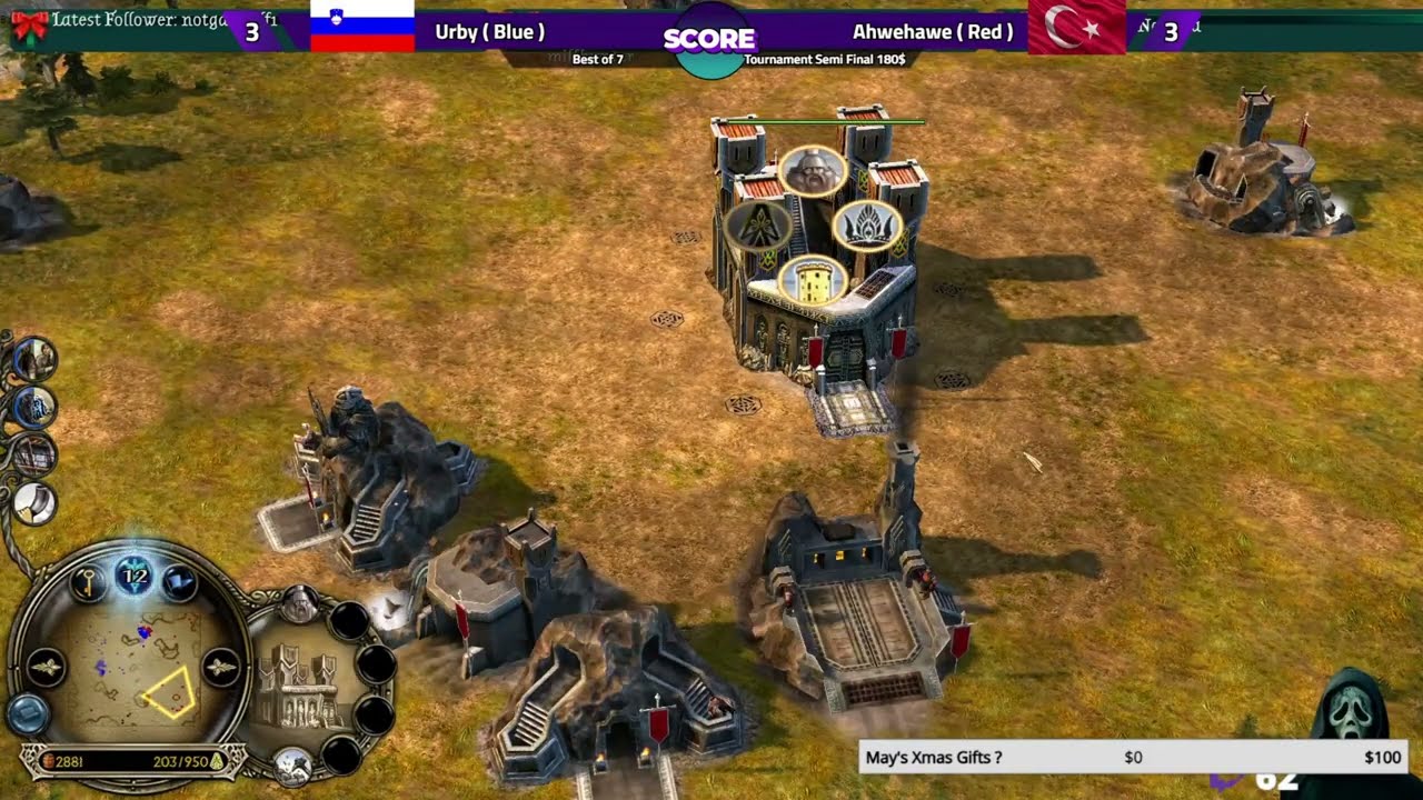 Gimli Vs Isengard Heroes Top Level 1v1 Players Casting |  BFME2 RotWK 2.02 v9.3