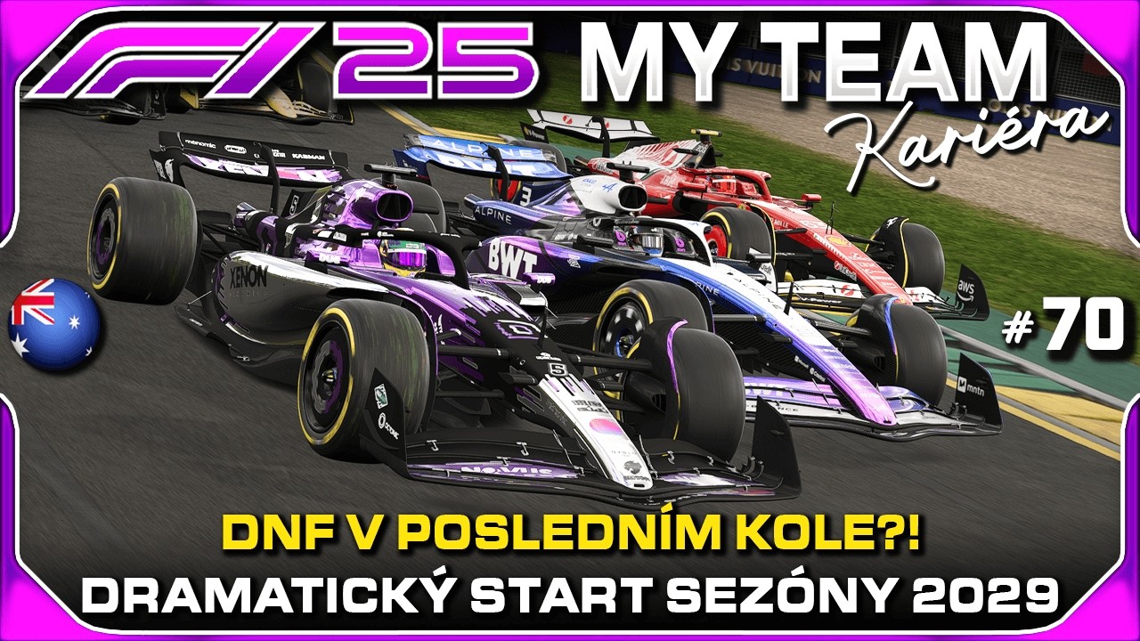 Dramatický Start Sezóny v Austrálii! DNF v Posledním Kole? #70 | F1 25 My Team Kariéra CZ Let's Play