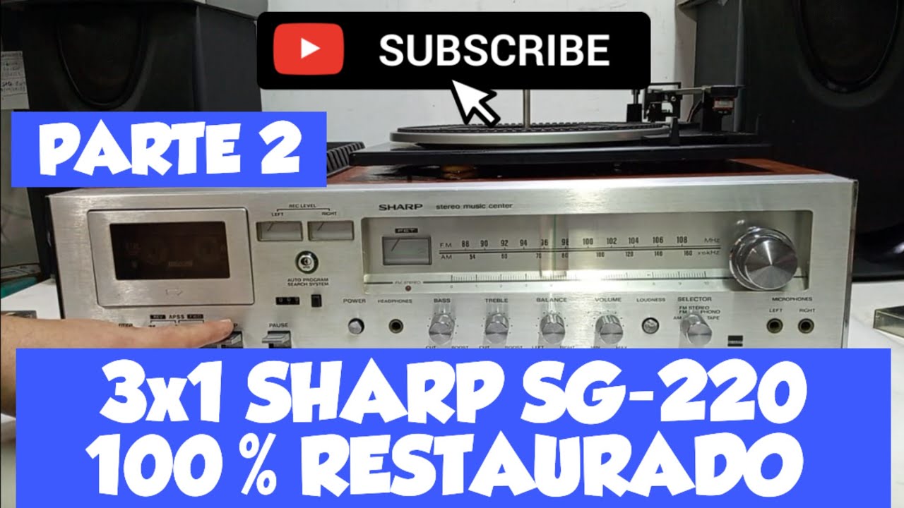 (Parte 2) 3x1 SHARP SG-220 Totalmente Restaurado Não está à venda!