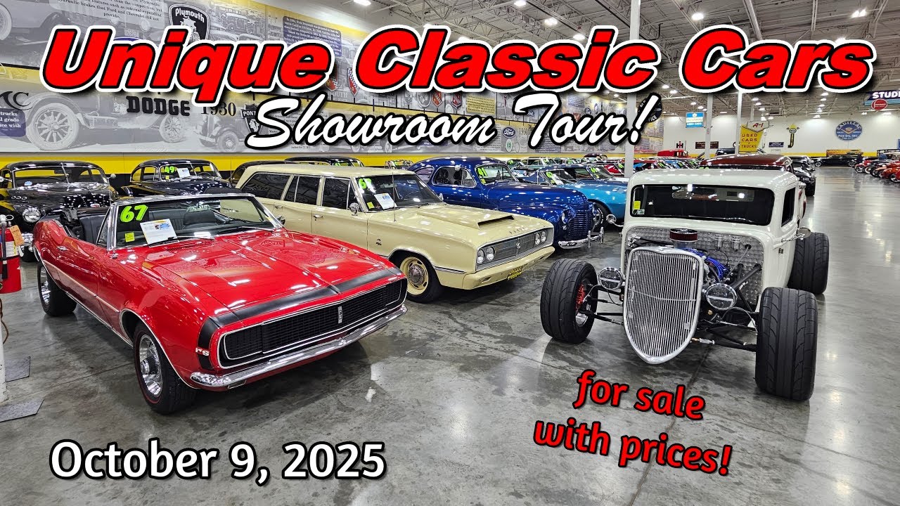 CLASSIC CARS FOR SALE !! Unique Classic Cars LOT WALK 10 9 2025 - muscle cars - classic cars