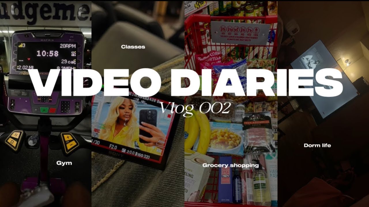gym, Trader Joe’s , college classes + Amazon unboxing Productive Vlog: Video Diaries Vlog 003