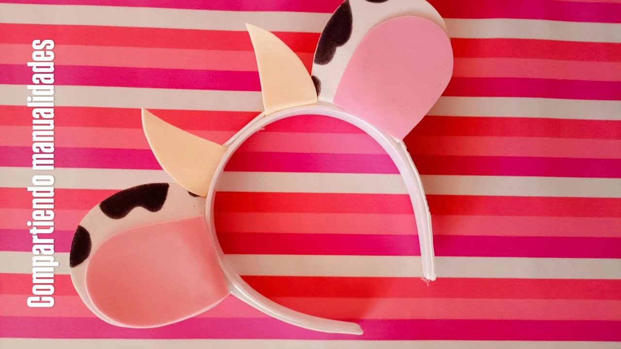 Diadema para disfraz de vaca