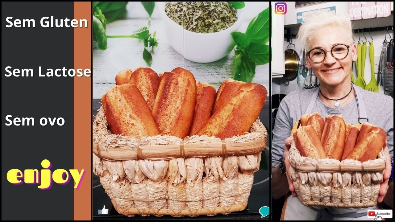 Pão francês sem glúten sem lactose e sem ovo vegano.