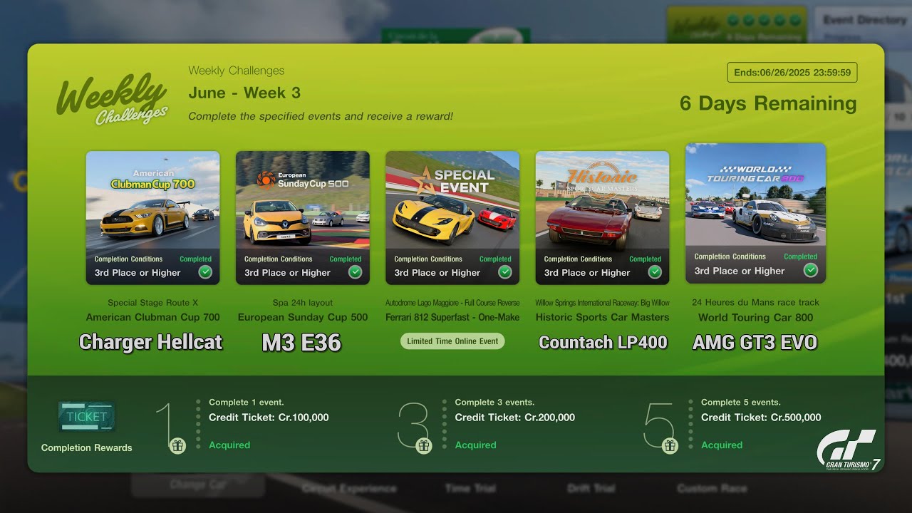 Gran Turismo 7 | Weekly Challenges June 2025 Wk.3 - Not Nürburgring it's Le mans & Credits [PS5Pro]
