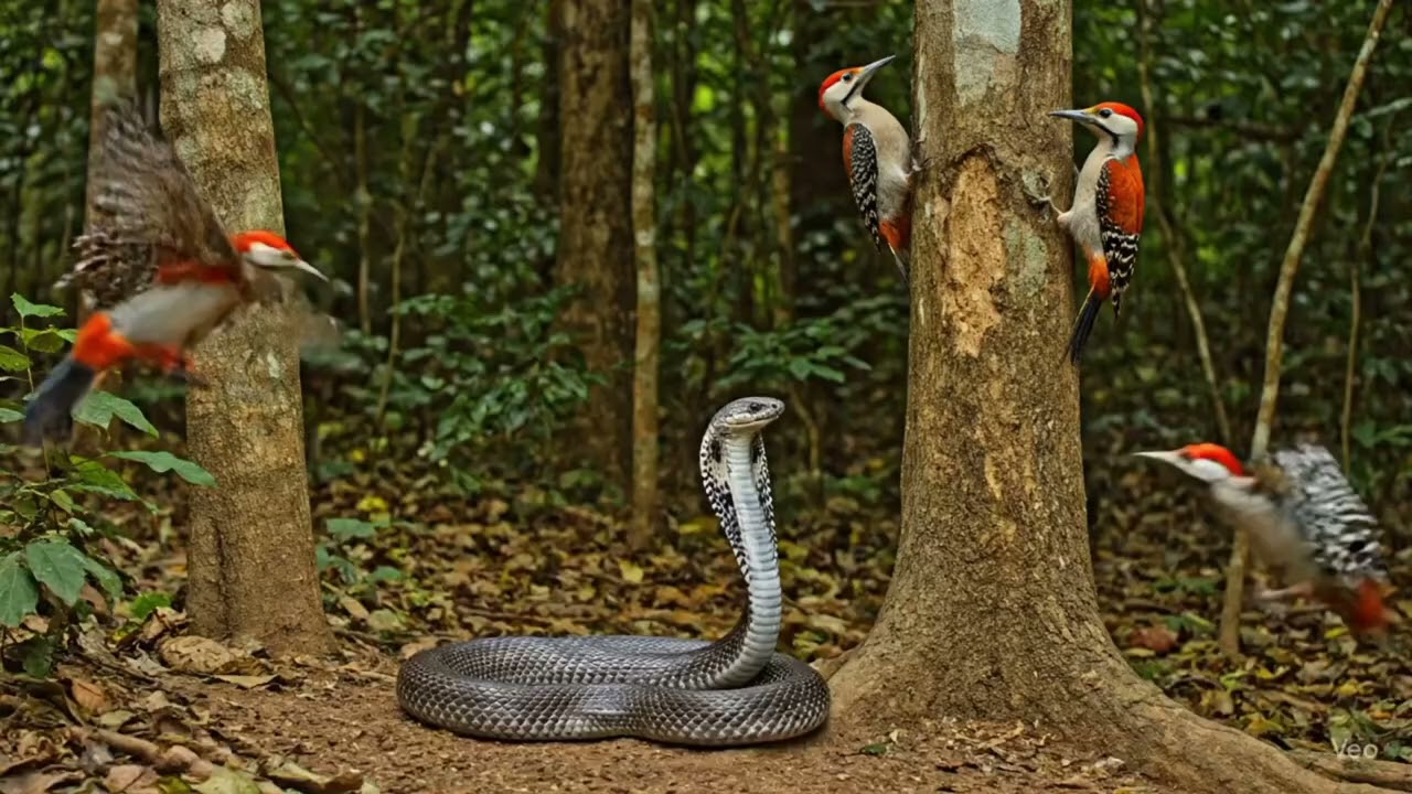 Kehidupan burung pelatuk dan ular