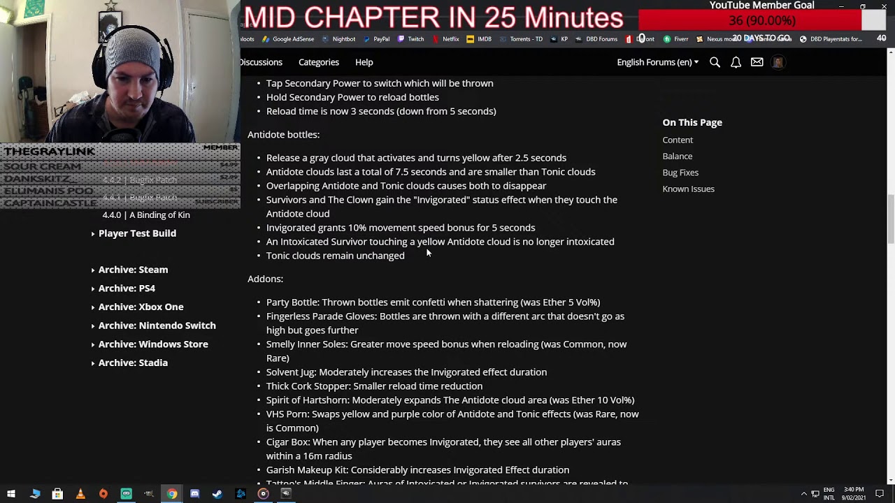 DBD MID - CHAPTER 4.5.0 PATCH NOTES