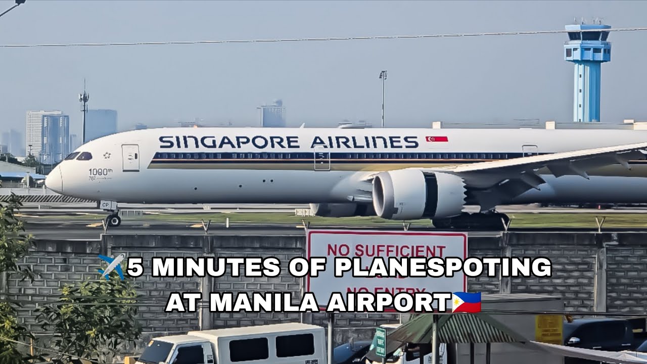 ✈️5 MINUTES OF PLANESPOTTING at MANILA🇵🇭 | Spotting at Shell C5.