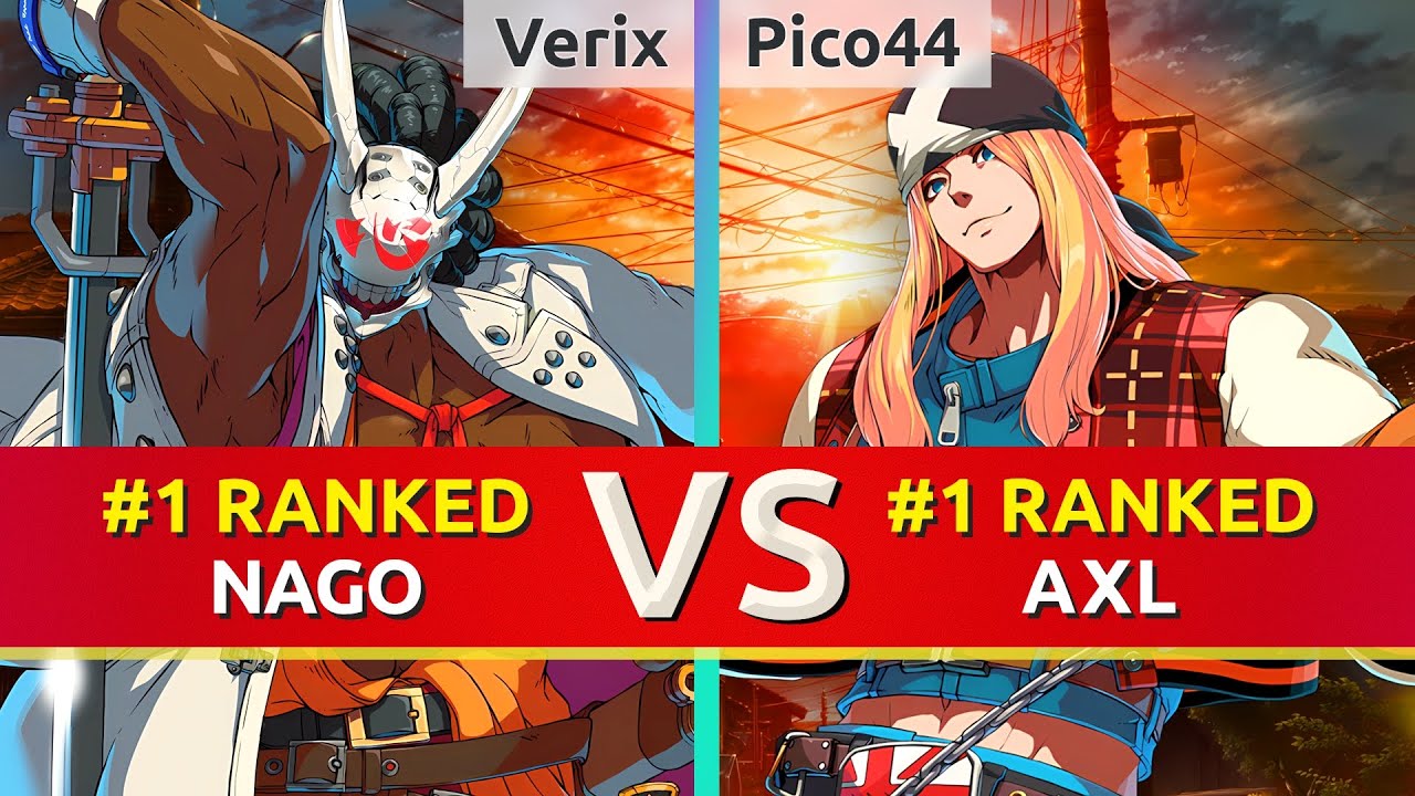 GGST ▰ Verix (#1 Ranked Nagoriyuki) vs Pico44 (#1 Ranked Axl). High Level Gameplay