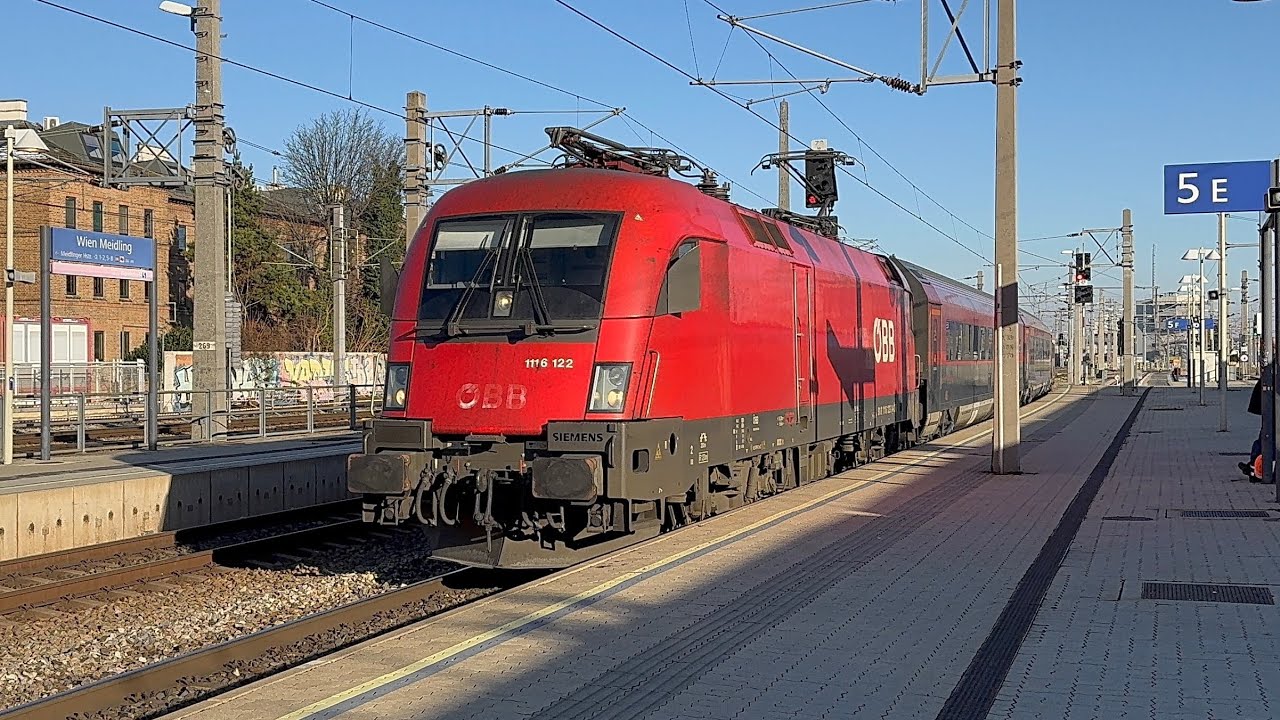 Einfahrt ÖBB RJ 110 “Hohe Tauern” Wien Hbf - München Hbf in Wien Meidling (26.12.2025, 4K HDR)