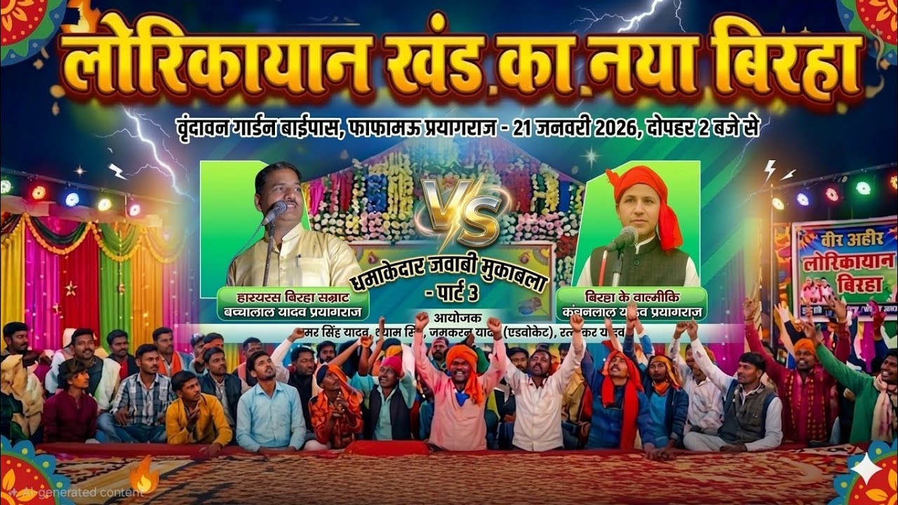 बिरहा का महासंग्राम 3 #कंचनलाल_यादव लोरिकायन खण्ड का नया बिरहा #मंजरी_का_डोला #बच्चालाल_यादव #birha