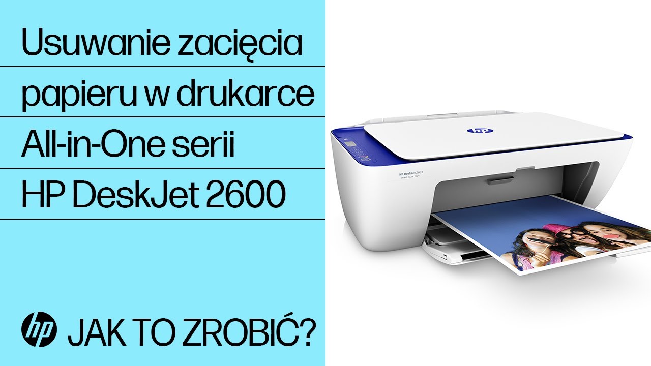 Usuwanie zacięcia papieru w drukarce All-in-One serii HP DeskJet 2600