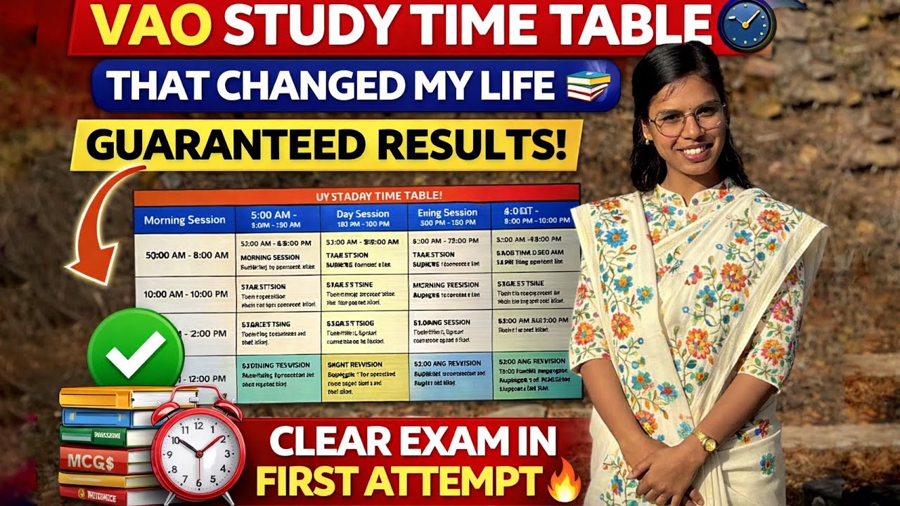 “VAO Study Time Table That Changed My Life 📚 | Guaranteed Results! Clear Exam in First Attempt 🔥”