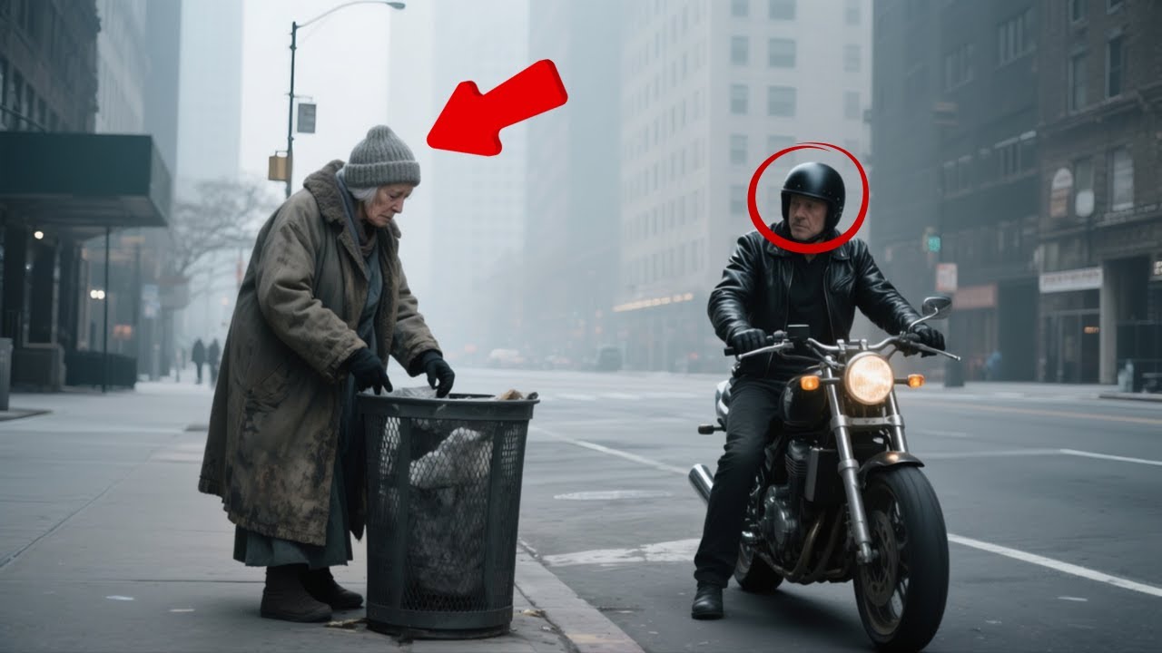 On His Way to Work, a Biker Saw His Former Teacher Eating from Trash—Hells Angels Stopped Cold