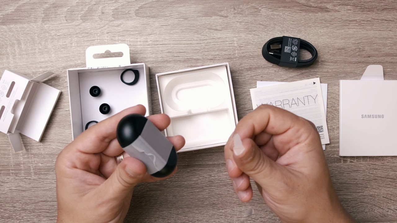 Silently unboxing the Samsung Galaxy Buds Black