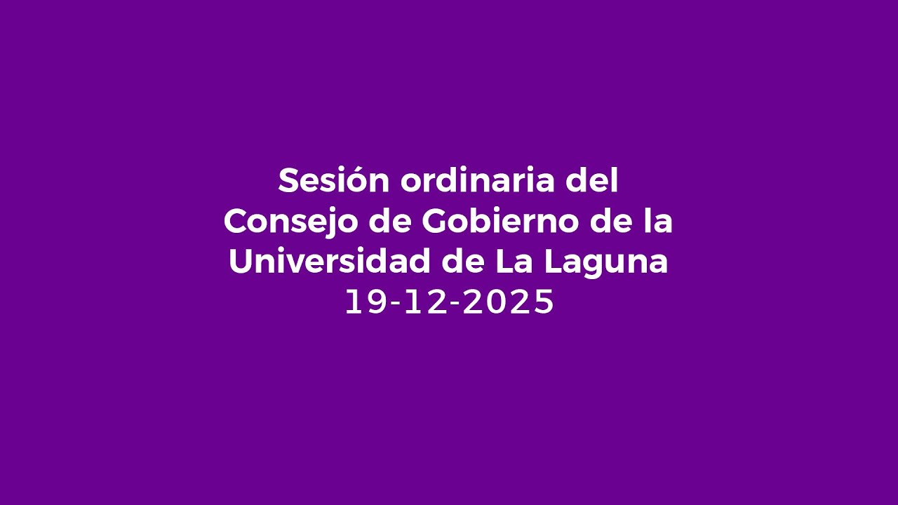 Sesión Ordinaria del Consejo de Gobierno 19-12-2025