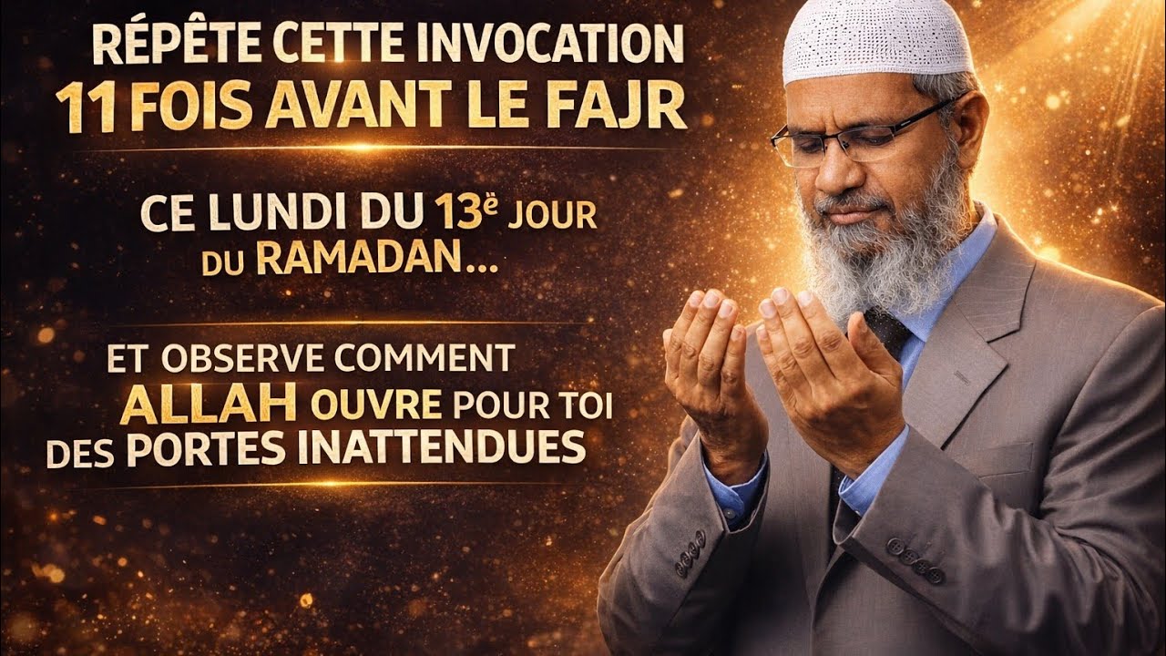 Ce Lundi du 13ᵉ Ramadan:Répète Cette Invocation 11 Fois Avant le Fajr et Apaise Ton Cœur dès lundi!