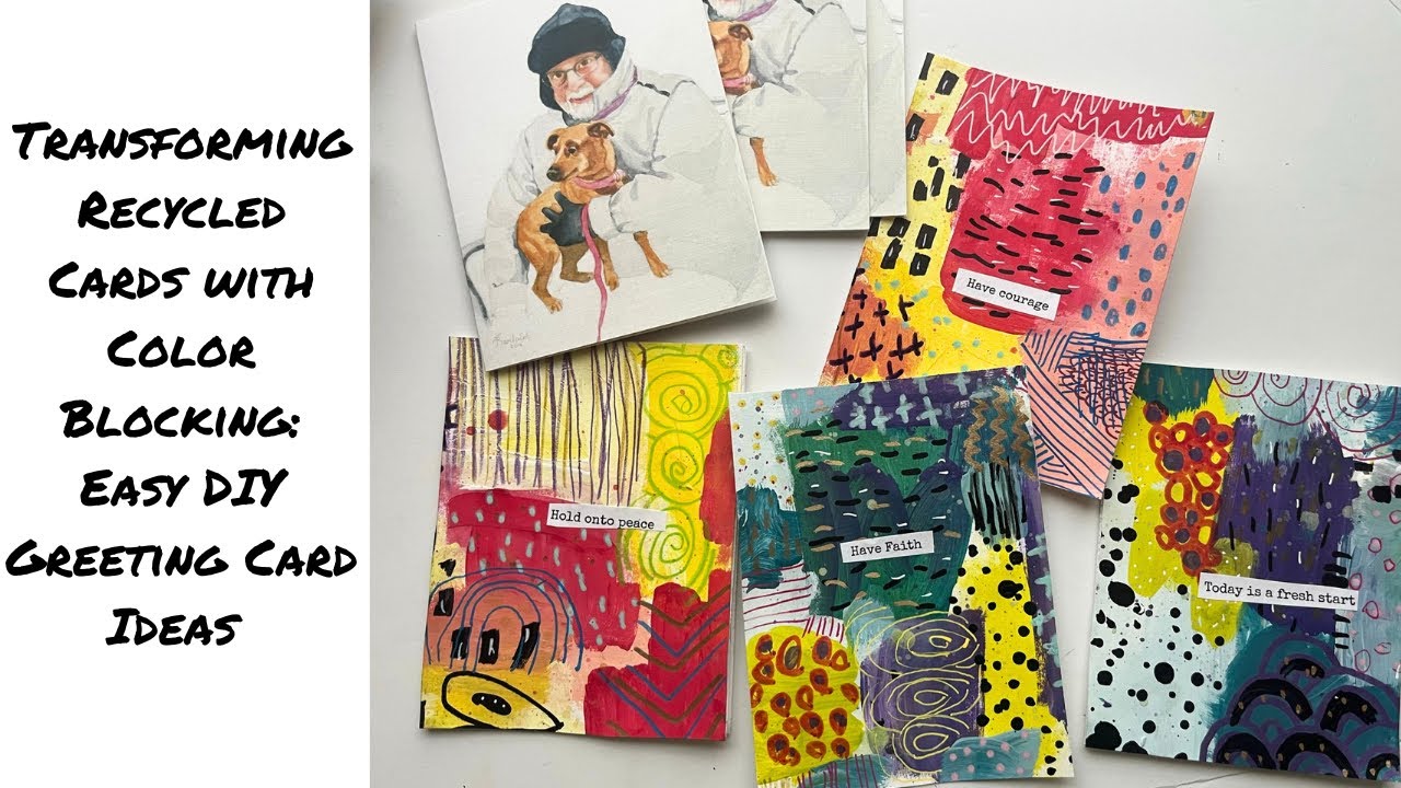 Transforming Recycled Cards with Color Blocking: Easy DIY Greeting Card Ideas