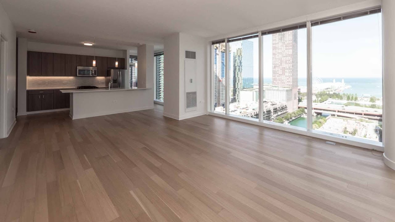 A lake view 2-bedroom, 2-bath at Streeterville's sleek new North Water tower