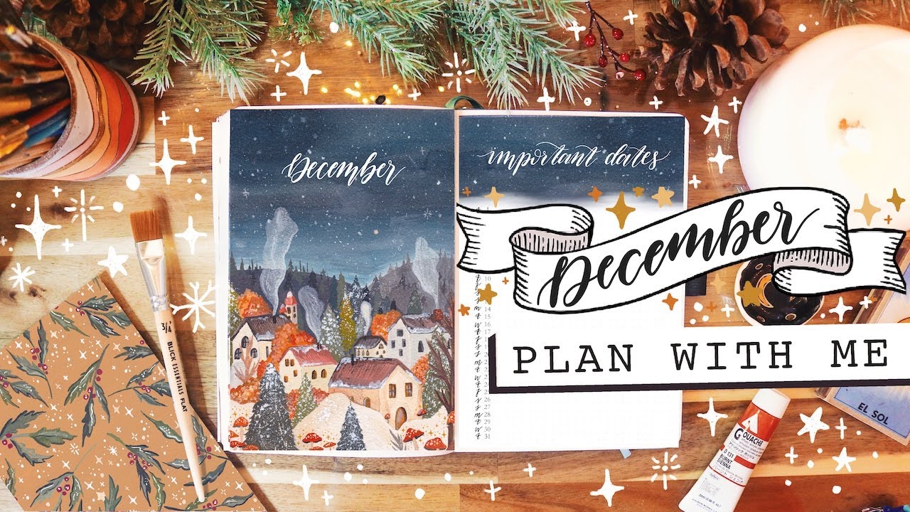 PLAN WITH ME 🌲 December 2020 Bullet Journal Winter Setup ✨