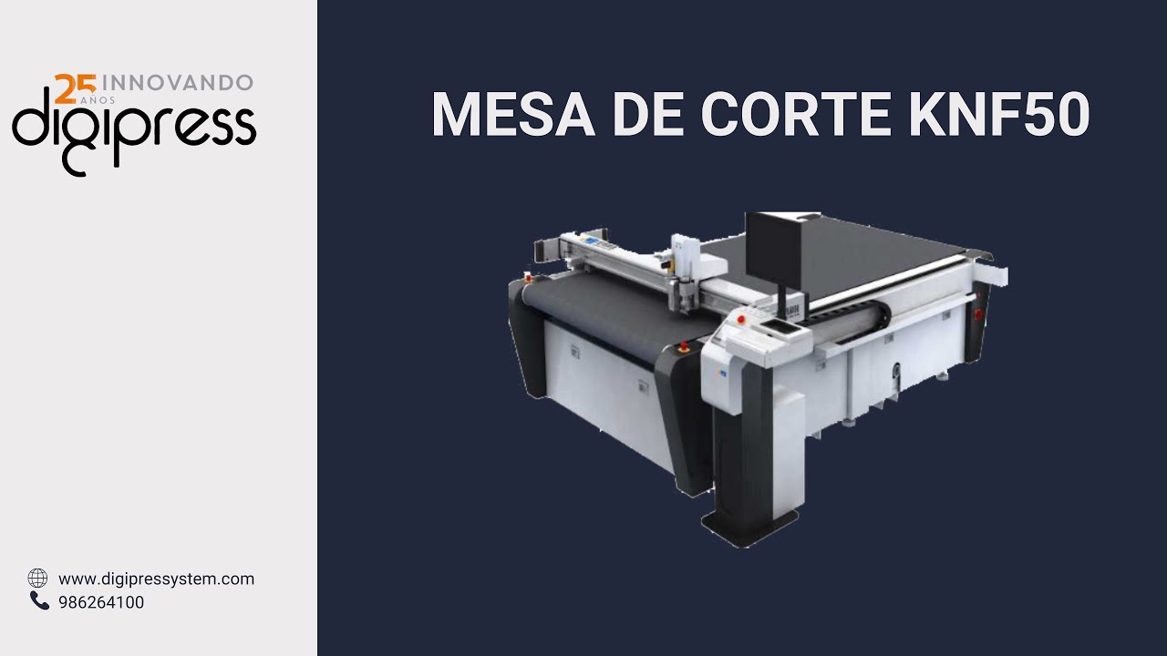 🥇 Mesa de corte KNF50. Mesa de corte digital para gran formato 2500 x 1600 mm