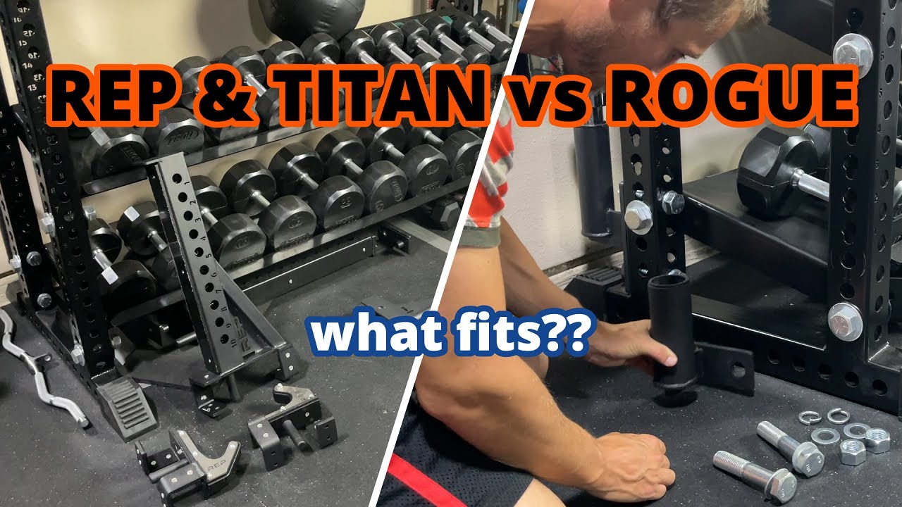 Rogue vs Rep vs Titan Fitness | Насадки Rep и Titan на стойку Rogue