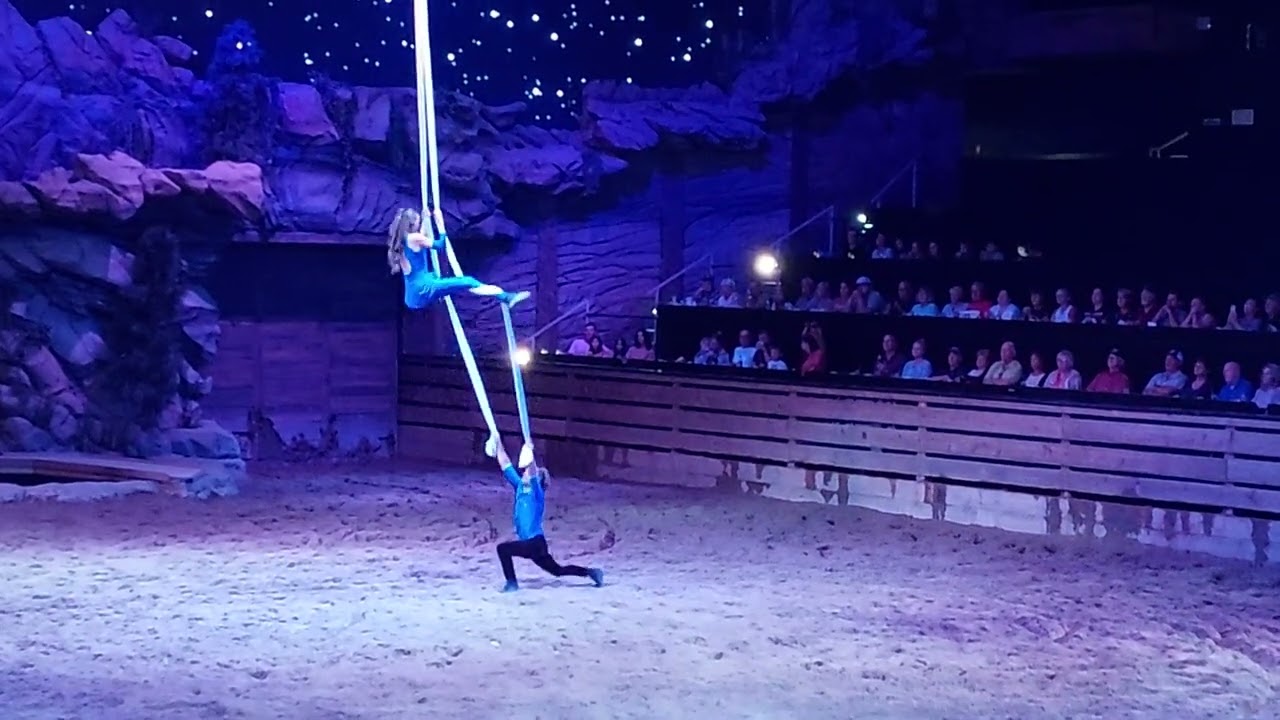 Aerial dance.  Dolly Parton's Stampede, Branson, Missouri