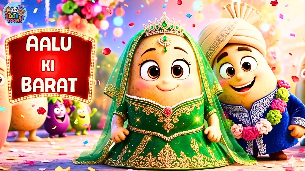 Aalu Ki Nikali Barat 🥔 | आलू की बारात  | New Funny Vegetable Song for Kids | Hindi Rhymes