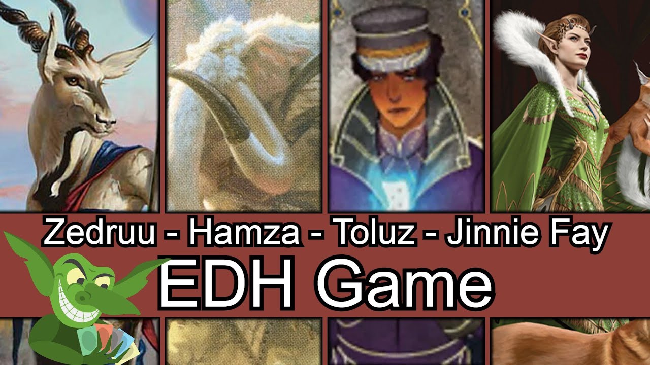 Bonus Video! Zedruu vs Hamza vs Toluz vs Jinnie Fay EDH / CMDR game play for Magic: The Gathering