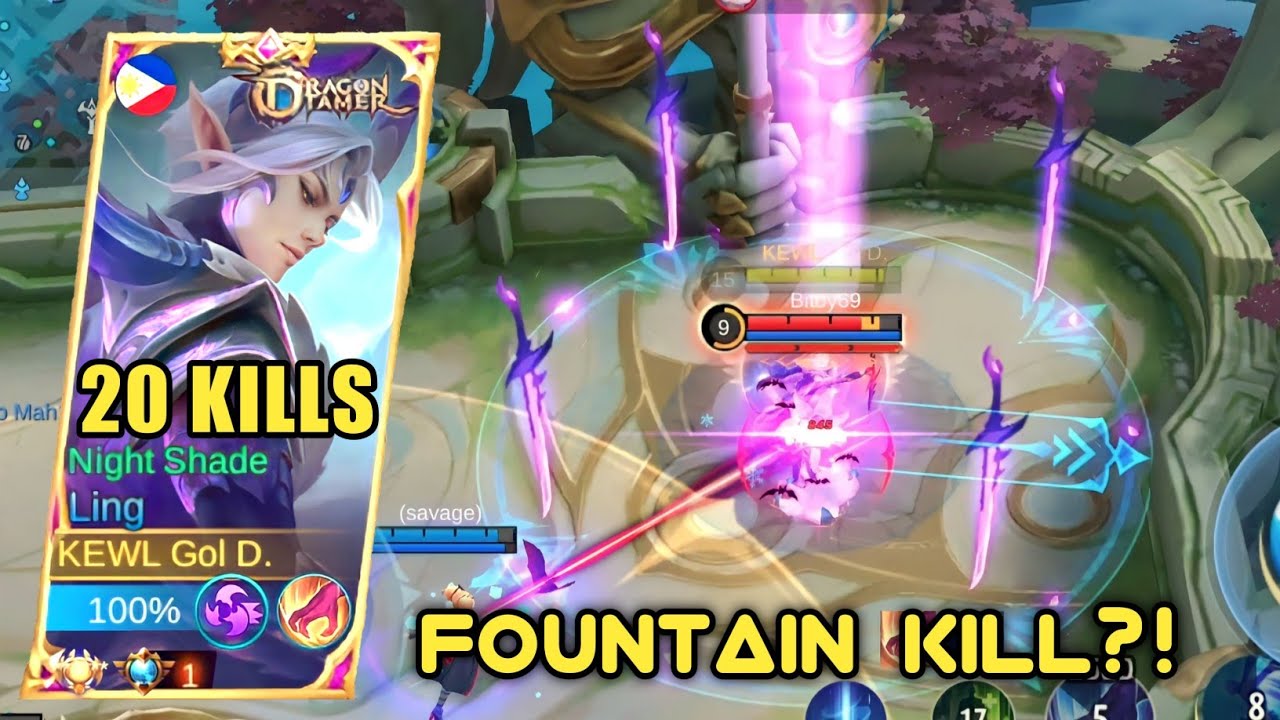 SUPER AGGRESSIVE LING | NO MERCY EVEN IN ENEMY FOUNTAIN?! ~ Fast Hand Ling Mythical Glory Gameplay!!