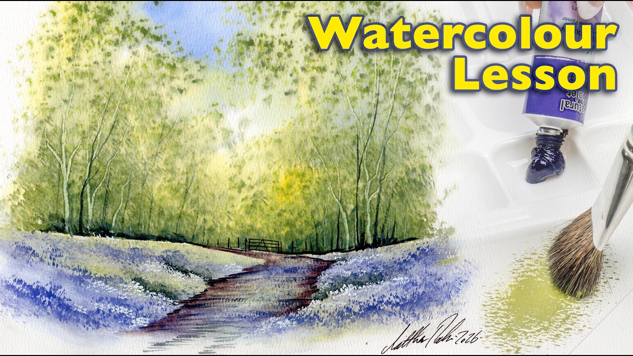 How To Blue Bell Woods. Watercolour Demonstration